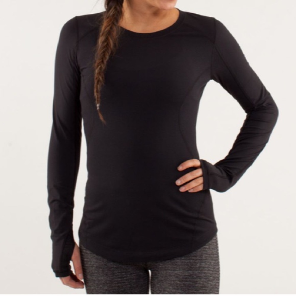 SOLD. Lululemon Run: Reflect Long Sleeve Black